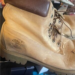 Men’s Tan Timberland work boots size 10